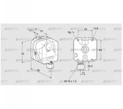 DG 500SG-3 (84447491) Датчик-реле давления газа Kromschroder