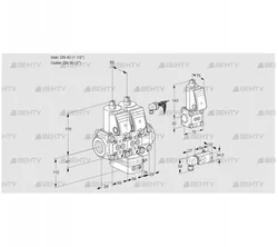 VCH2E40R/50R05NHEVWR/PP2-/PPBS (88106400) Клапан с регулятором расхода Kromschroder