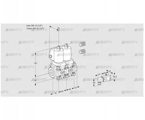 VCS1E15R/15R05NNKSL3/PPPP/-3PP (88107065) Сдвоенный газовый клапан Kromschroder