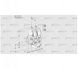 VCV1E25R/25R05NVKWSR3/PPPP/PPPP (88107364) Клапан с регулятором соотношения Kromschroder