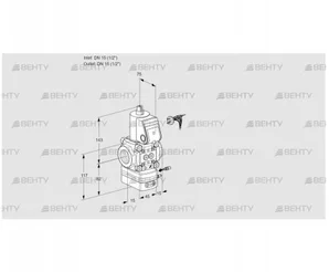 VAG115R/NWBE (88010264) Газовый клапан с регулятором соотношения Kromschroder