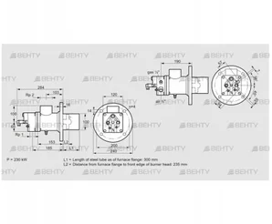 BIO 100HBL-300/235-(49)E (84012031) Газовая горелка Kromschroder