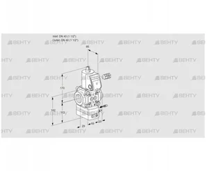 VAG240R/NWAE (88007075) Газовый клапан с регулятором соотношения Kromschroder