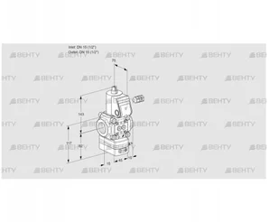 VAG115R/NQBN (88003362) Газовый клапан с регулятором соотношения Kromschroder