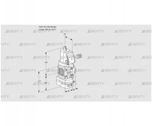 VAD1-/20R/NWGR-25A (88025853) Газовый клапан с регулятором давления Kromschroder