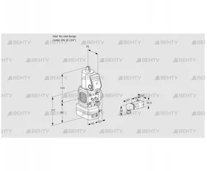 VAD1-/20R/NW-25A (88030915) Газовый клапан с регулятором давления Kromschroder