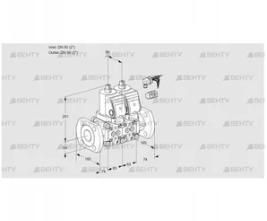 VCS3E50F/50F05NNKGR8/PPPP/PPPP (88102813) Сдвоенный газовый клапан Kromschroder