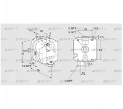 DG 50HT-22N (84447922) Датчик-реле давления газа Kromschroder