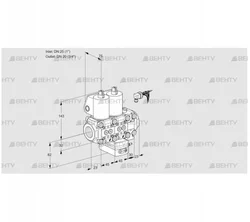 VCH1E25R/20R05NHEVWL/PPPP/PPPP (88105743) Клапан с регулятором расхода Kromschroder