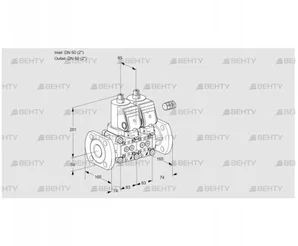 VCS3E50F/50F05NNWSR/PPPP/PPPP (88106867) Сдвоенный газовый клапан Kromschroder