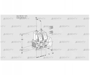 VCS3E40R/50F05FNNWR3/PPPP/PPPP (88106231) Сдвоенный газовый клапан Kromschroder