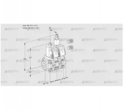 VCS3E40R/40R05NLKGR3/PPPP/PPPP (88106461) Сдвоенный газовый клапан Kromschroder