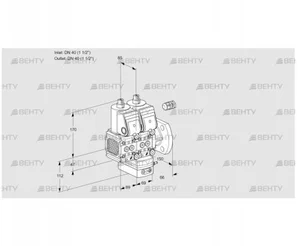 VCV2E40F/40F05FNVKWR/PPPP/PPPP (88101213) Клапан с регулятором соотношения Kromschroder