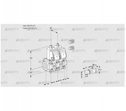 VCS3E50R/50R05NNWR3/2--3/PPPP (88100088) Сдвоенный газовый клапан Kromschroder