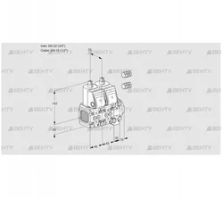 VCS1E20R/15R05FNNVWR3/PPPP/PPPP (88101753) Сдвоенный газовый клапан Kromschroder