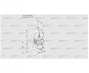 VAG2T-/40N/NQGRAA (88016014) Газовый клапан с регулятором соотношения Kromschroder