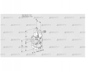 VAV240R/NWAE (88033794) Газовый клапан с регулятором соотношения Kromschroder