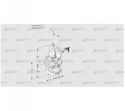 VAV125R/NWAK (88019207) Газовый клапан с регулятором соотношения Kromschroder