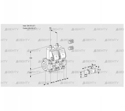 VCS3E50R/50R05NNWR3/PPPP/3--3 (88107145) Сдвоенный газовый клапан Kromschroder