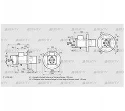 BIO 100RGL-150/135-(77)E (84012023) Газовая горелка Kromschroder