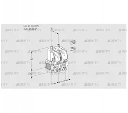 VCS3E40R/50R05FNNWR3/PPPP/PPPP (88106070) Сдвоенный газовый клапан Kromschroder