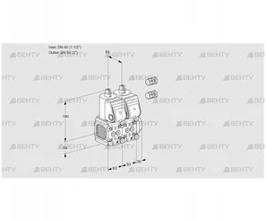 VCS3E40R/50R05FNNWR3/PPPP/PPPP (88106070) Сдвоенный газовый клапан Kromschroder