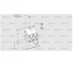 VCH1E25R/25R05NHEWL3/PPPP/PPPP (88104924) Клапан с регулятором расхода Kromschroder