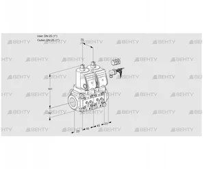 VCS1E25R/25R05NNWSR8/MMMM/PPPP (88103477) Сдвоенный газовый клапан Kromschroder