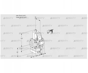 VAH1E20R/20R05HEVWR/PP/PP (88105320) Клапан с регулятором расхода Kromschroder