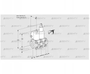 VCS3E50R/50R05NLQL/PPPP/PPPP (88104766) Сдвоенный газовый клапан Kromschroder