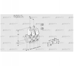 VCS3E40R/40R05NNWR3/3-PP/PPPP (88104631) Сдвоенный газовый клапан Kromschroder