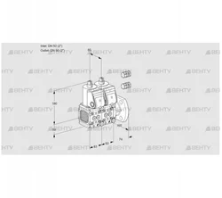 VCS3E50R/50F05FNNWR3/PPPP/PPPP (88106232) Сдвоенный газовый клапан Kromschroder