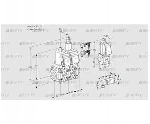 VCS3E50R/50R05NLWSR8/3-PP/PPBS (88107126) Сдвоенный газовый клапан Kromschroder