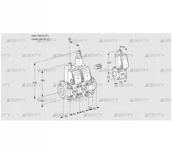 VCS3E50R/50R05NLVWR/PPPP/PPBS (88106350) Сдвоенный газовый клапан Kromschroder