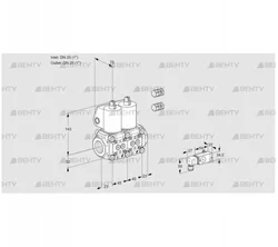 VCS1E25R/25R05NNKL3/PPPP/2--3 (88104649) Сдвоенный газовый клапан Kromschroder