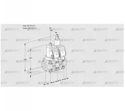 VCS3E50R/50R05NLQGR/PPPP/PPPP (88100634) Сдвоенный газовый клапан Kromschroder