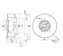 Центробежный вентилятор ebmpapst R2E225BD9264