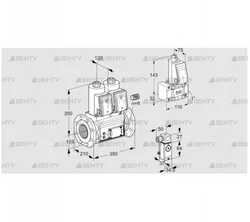 VCS8100F05NNWR3E/3-Z-/4-3P (88207236) Сдвоенный газовый клапан Kromschroder