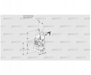 VAD3-/50R/NW-50A (88034346) Газовый клапан с регулятором давления Kromschroder