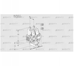 VCH2E25R/50R05FNHEVWR3/PPPP/PPPP (88101671) Клапан с регулятором расхода Kromschroder