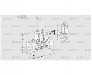 VCS3E50F/50F05NNWR/PPPP/PPZS (88107852) Сдвоенный газовый клапан Kromschroder