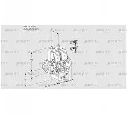 VCH1E15R/15R05NHEVWR5/PPPP/PPPP (88106907) Клапан с регулятором расхода Kromschroder