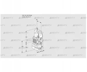 VAD3-/50R/NW-100A (88030913) Газовый клапан с регулятором давления Kromschroder