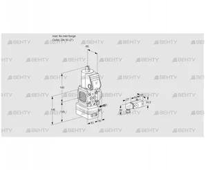 VAG3-/50R/NWAE (88033630) Газовый клапан с регулятором соотношения Kromschroder