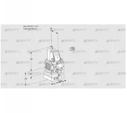 VAD3E40R/50R05FD-50VWR/PP/PP (88106035) Газовый клапан с регулятором давления Kromschroder