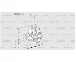 VCG2T40N/40N05NGAVQR/PPPP/PPPP (88101909) Клапан с регулятором соотношения Kromschroder