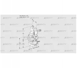 VAG240R/NQSRAE (88013090) Газовый клапан с регулятором соотношения Kromschroder