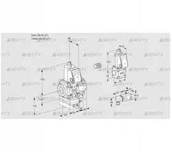 VAG2E50R/50R05GEVWR/-3/BS (88107766) Газовый клапан с регулятором соотношения Kromschroder