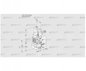 VAG3-/50F/NWGRAE (88032830) Газовый клапан с регулятором соотношения Kromschroder