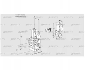 VAG1E15R/15R05GEWR/PP/BS (88104814) Газовый клапан с регулятором соотношения Kromschroder